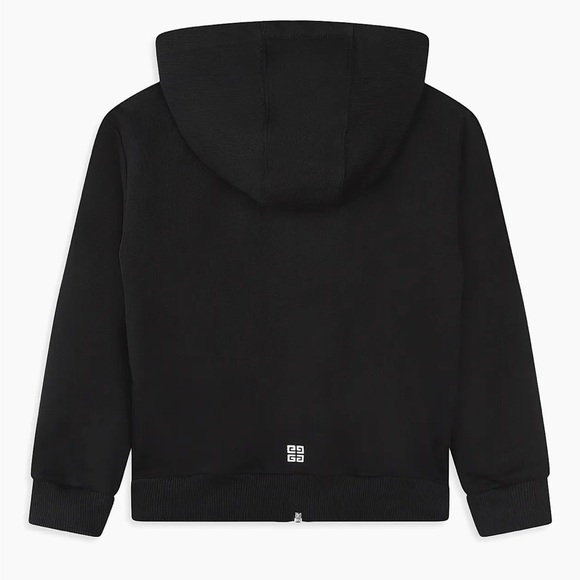 Givenchy Kids Black Zip-Up Hoodie - Picture 3 of 4